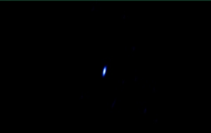 A radio image of Voyager 1, as seen by the Very Long Baseline Array (VLBA) and the Green Bank Telescope. Click for a larger image and more information. [Credit: Alexandra Angelich, NRAO/AUI/NSF]